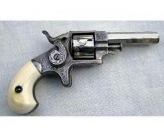 ETHAN ALLEN DELUXE ENGRAVED SIDE HAMMER .22RF REVOLVER