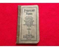 Vintage 1919 catholic war council prayer hymn book mundelein ww1 ww2 bible