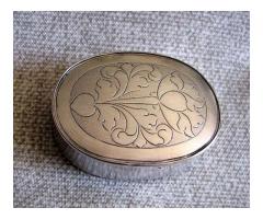 FINE EARLY POCKET SIZE SILVER TOBACCO/SNUFF BOX SWEDISH MAKER MARKED c.1750