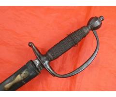 18 cent. BRITISH m1786 INFANTRY OFFICERS SWORD Steel Hilt Leather Scabbard