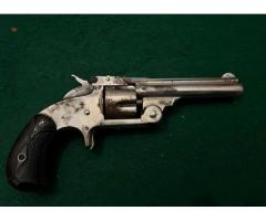 1880s S&W MODEL 1 1/2 TOP BREAK .32 NICKEL REVOLVER