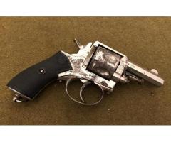 French .32CF Bulldog revolver engraved nickled