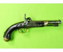 Antique French France Early 19 Century Percussion Pistol Handgun