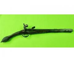 Antique Middle East Lazari Cominaz Fancy Decorated Flintlock Pistol