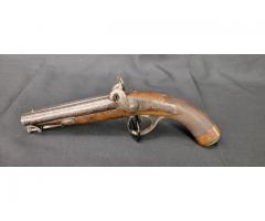 E. Baker Double Barrel Percussion Pistol - Mfg 1805-1860