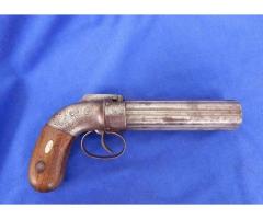 1830s-40s A&T 36 Caliber 6-shot Double Action Dragoon Pepperbox