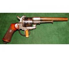 Lefaucheux 11 mm Pinfire Revolver Beautiful Civil War Era 1850's Engraved