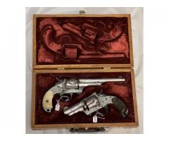 Cased Pair of Merwin Hulbert Revolvers