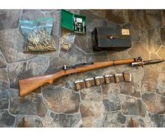 Swiss K31 7.5x55 Swiss Rifle 1941 W/Bayonet Match Ammo Loader Accessories