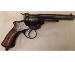 Antique French Eugene Lefaucheux Model 1862 Centerfire Civil War Revolver